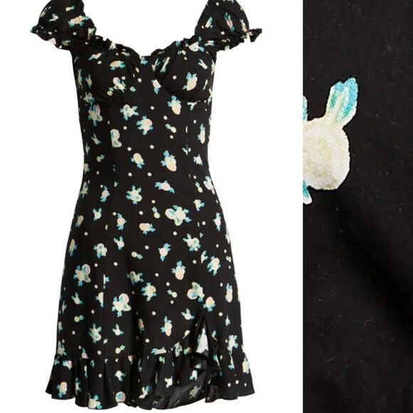 Free People Like A Lady Printed Mini Dress size S - Picture 6 of 11